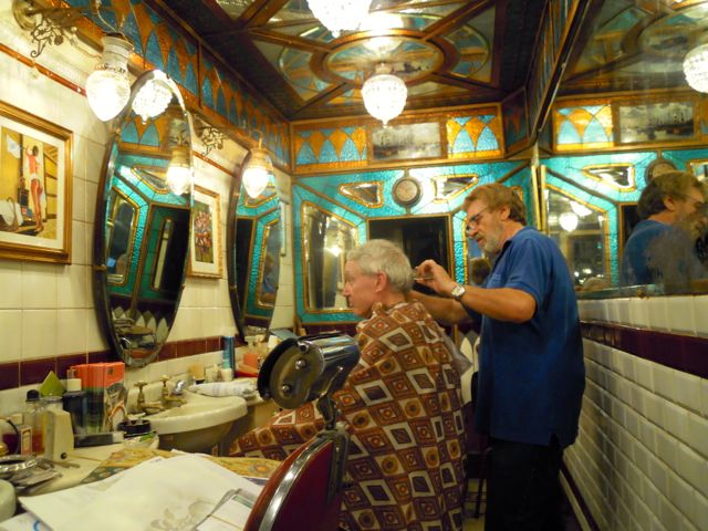 Karen McCann, Genoa, Italy, barber shop,