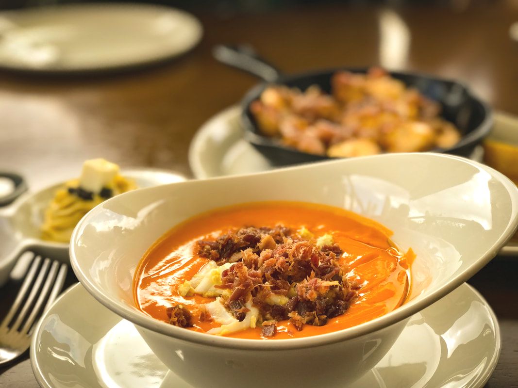 Salmorejo / Cold soup Seville, Spain / Mediterranean Comfort Food / Karen McCann / EnjoyLivingAbroad.com